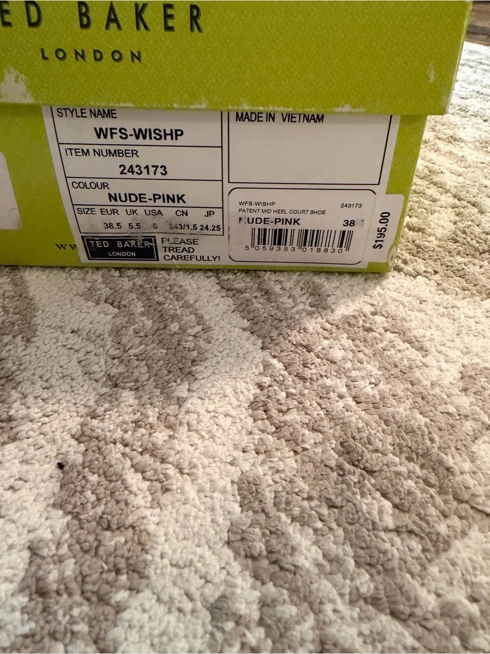 Ted Baker London Blush Patent Pointed-Toe Stiletto Pumps